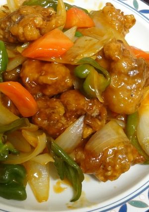ジューシー小間肉で節約酢豚-レシピのメイン写真