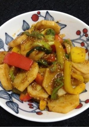 山芋と残り野菜の炒め物焼肉風味-レシピのメイン写真