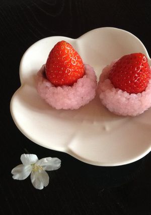 いちご道明寺-レシピのメイン写真