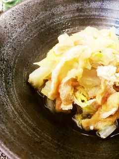 受験生の夕食♪白菜と油揚げの煮びたし-レシピのメイン写真