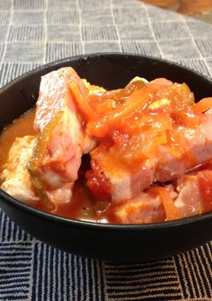 豆腐とベーコンのトマセロスープ-レシピのメイン写真