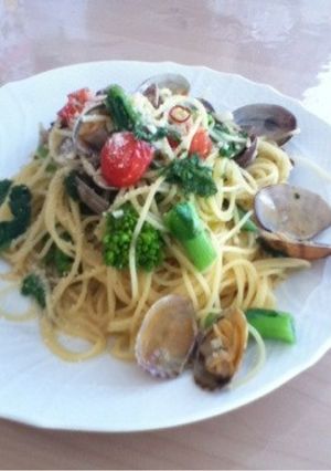 菜の花とあさりで☆春のボンゴレパスタ☆-レシピのメイン写真
