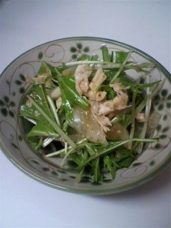新玉ねぎと水菜の粒マスタード味サラダ!-レシピのメイン写真