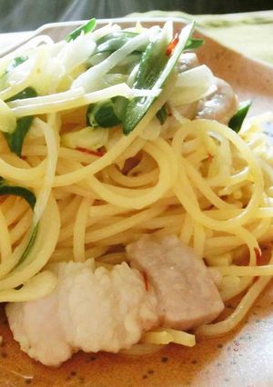 【塩豚】塩豚とねぎのぺペロンチーノ-レシピのメイン写真