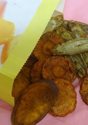 ２度揚げでザクザク　厚切り野菜チップス-レシピのメイン写真