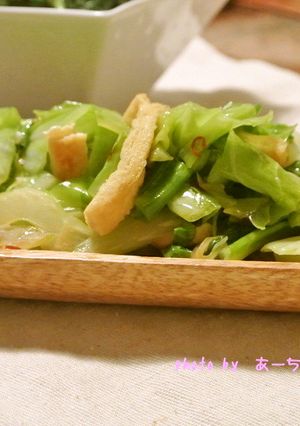 春キャベツと油揚げぴり炒め-レシピのメイン写真