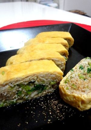蒟蒻麺と三つ葉の出汁巻き-レシピのメイン写真