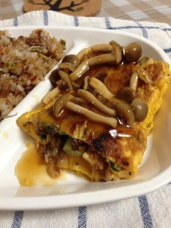 牛肉しぐれ煮とわけぎの餡掛け卵焼き-レシピのメイン写真