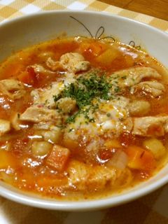 ✿◎圧力鍋で♪ひよこ豆と鶏肉のトマト煮-レシピのメイン写真