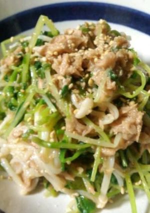 豆苗とエノキのツナ和え～パパっと簡単！-レシピのメイン写真