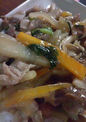 豚バラ肉と大根のあんかけごはん-レシピのメイン写真
