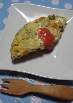 ＊離乳食後期＊野菜たっぷりオムレツ-レシピのメイン写真