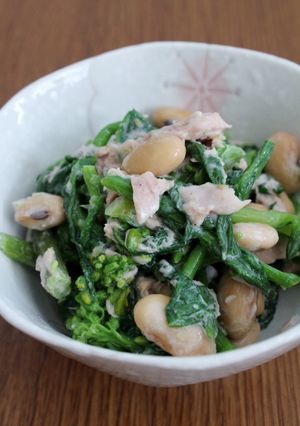 菜の花ツナ缶の柚子こしょう風味サラダ-レシピのメイン写真