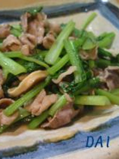 ☆豚と小松菜の炒め物☆-レシピのメイン写真