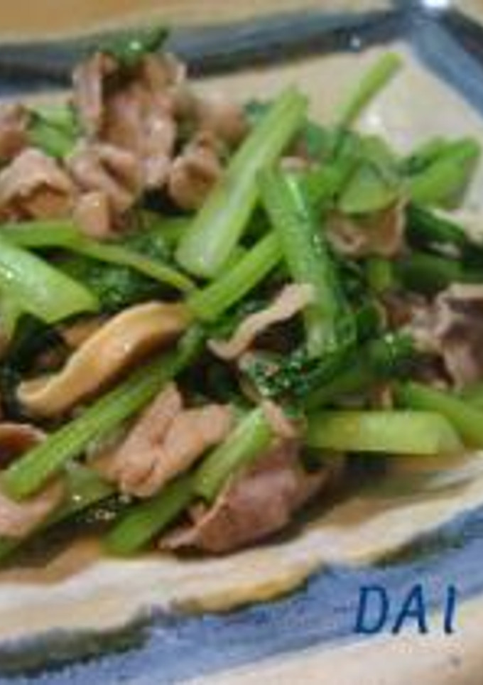 ☆豚と小松菜の炒め物☆-レシピのメイン写真
