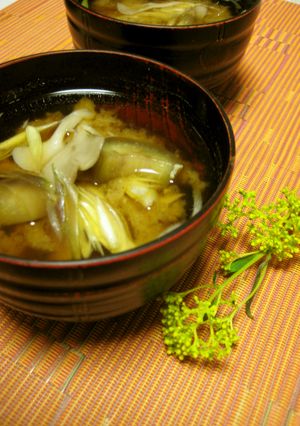 簡単☆秋を感じる舞茸と茄子のお味噌汁-レシピのメイン写真