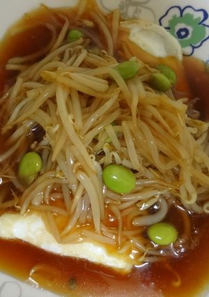 半熟玉子のもやしあんかけ-レシピのメイン写真