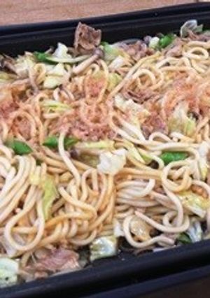 ホットプレートで焼うどん-レシピのメイン写真