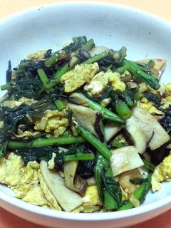 春菊のポン酢カレー炒め-レシピのメイン写真