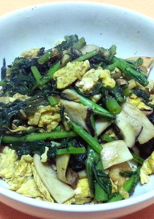 春菊のポン酢カレー炒め-レシピのメイン写真