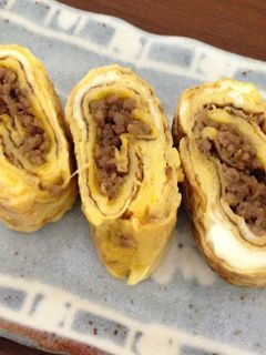 ★肉そぼろのだし巻卵★-レシピのメイン写真