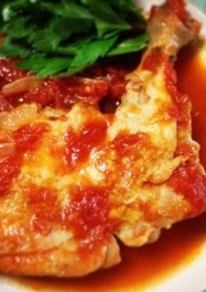 簡単☆私の♡チキンのトマト煮込み-レシピのメイン写真