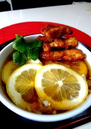 レモンラーメン★かしわ天添え~蒟蒻麺-レシピのメイン写真