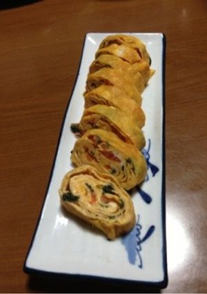 シソとトマトの卵焼き-レシピのメイン写真