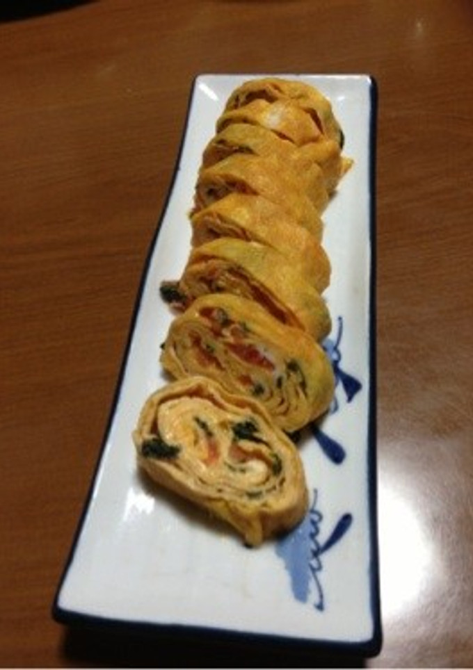 シソとトマトの卵焼き-レシピのメイン写真