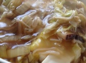 簡単！えのきと椎茸と白菜のあんかけ豆腐-レシピのメイン写真