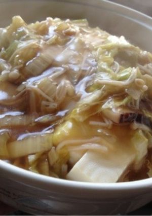 簡単！えのきと椎茸と白菜のあんかけ豆腐-レシピのメイン写真