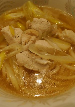 簡単！生姜入りネギ塩鶏うどん-レシピのメイン写真