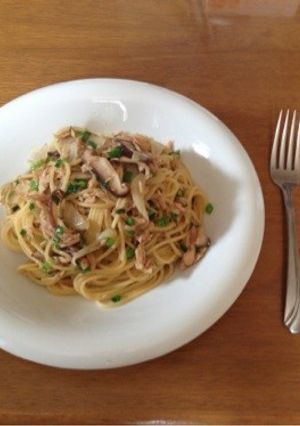 ツナとキノコのお手軽パスタ♪-レシピのメイン写真