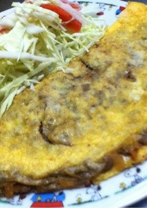 ミートオムレツ！隠し味は…？-レシピのメイン写真