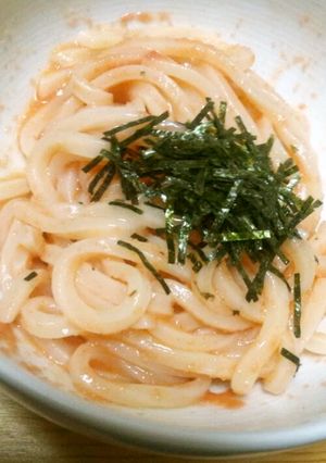 手抜きで美味しい！明太子うどん-レシピのメイン写真