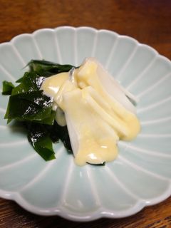 うどとわかめの辛子マヨ味噌和え-レシピのメイン写真