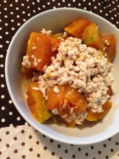 炊飯器で!カボチャのそぼろあんかけ♪-レシピのメイン写真