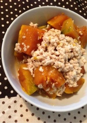 炊飯器で！カボチャのそぼろあんかけ♪-レシピのメイン写真