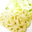 抹茶入り玄米茶でれんこんの天ぷら
