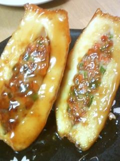 厚揚げの肉詰め甘酢あん-レシピのメイン写真