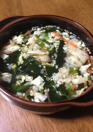 超簡単たっぷり野菜とワカメのスープ-レシピのメイン写真