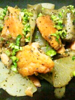 ☆鮭と根菜のバジルバター醤油炒め☆-レシピのメイン写真