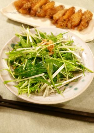 水菜とからすみサラダ-レシピのメイン写真