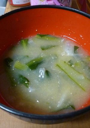 味噌汁（小松菜＋大根）-レシピのメイン写真