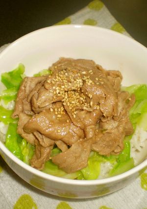 春休みのランチに☆ガリバタポーク丼♪-レシピのメイン写真