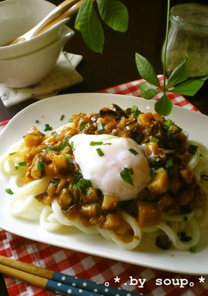 ＊*ｼｬｷ②野菜の中華風温玉うどん＊*-レシピのメイン写真