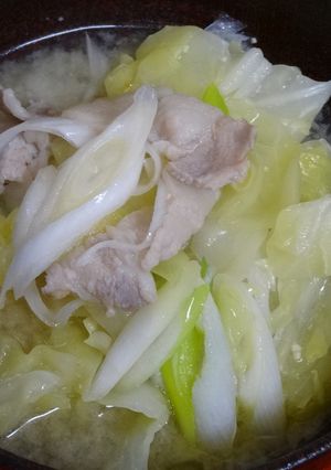 炒めキャベツと豚バラ肉のこってり汁-レシピのメイン写真