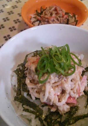 お手軽1分♪カニツナ丼2種-レシピのメイン写真