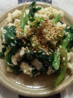 塩麹豆腐で簡単ほうれん草の白和え-レシピのメイン写真