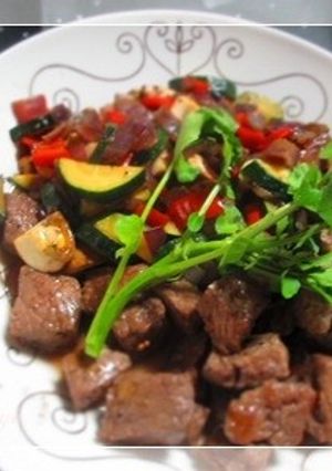コロコロステーキと野菜のステーキ味♪-レシピのメイン写真